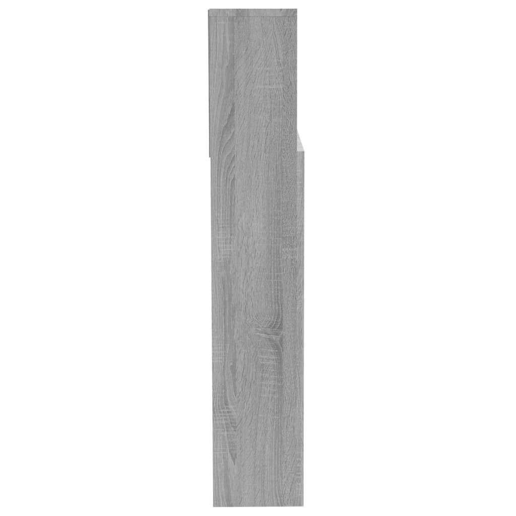 vidaXL Κεφαλάρι Με Αποθηκευτικό Χώρο Γκρι Sonoma 200 x 19 x 103,5 εκ.