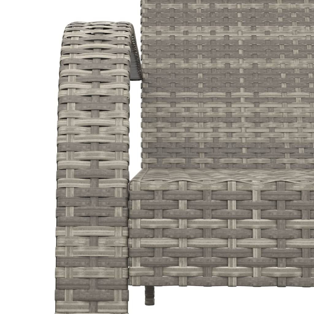 vidaXL Καρέκλα Κήπου Adirondack Γκρι από Συνθετικό Ρατάν