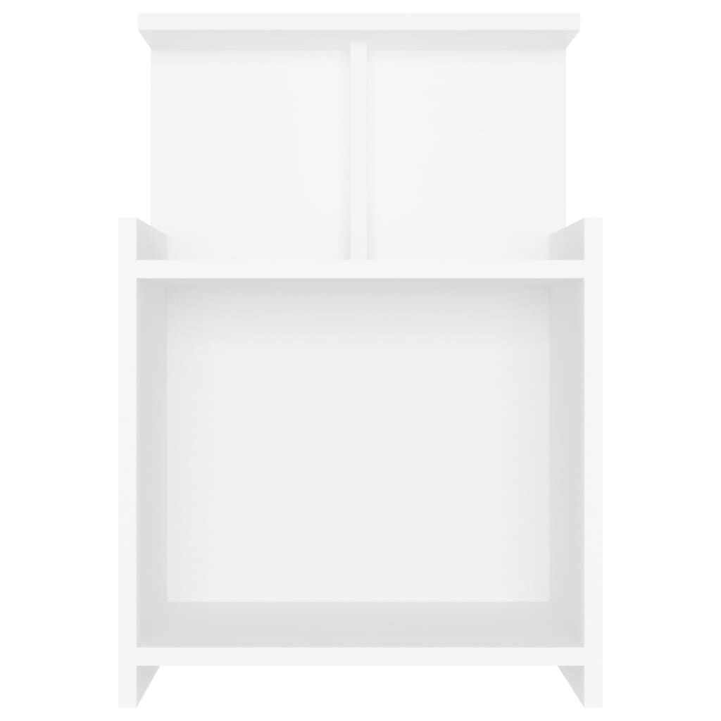vidaXL Κομοδίνα 2 Τεμαχίων Λευκά 40 x 35 x 60 εκ. από Επεξ. Ξύλο