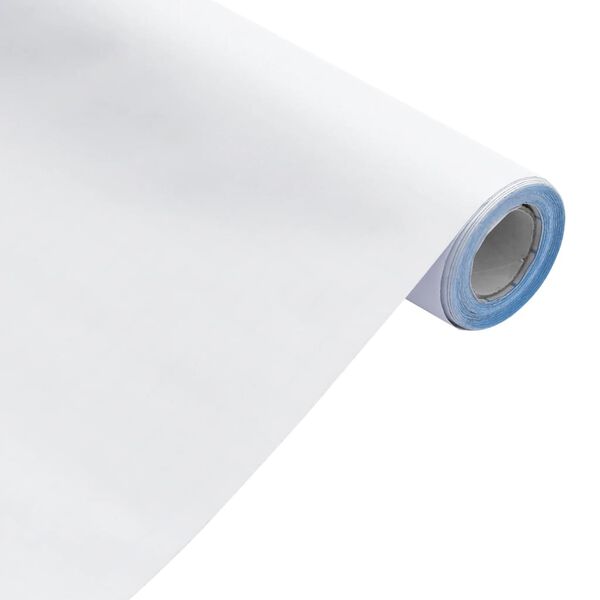 vidaXL Αυτοκόλλητα Επίπλων Ματ Λευκά 90 x 500 εκ. από PVC