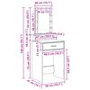 vidaXL Τραπέζι περιποίησης Καφέ 50 x 41 x 140 εκ. Επεξεργασμένο ξύλο