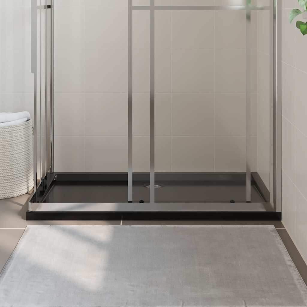 vidaXL Βάση Ντουζιέρας Ορθογώνια Μαύρη 70 x 120 εκ. από ABS