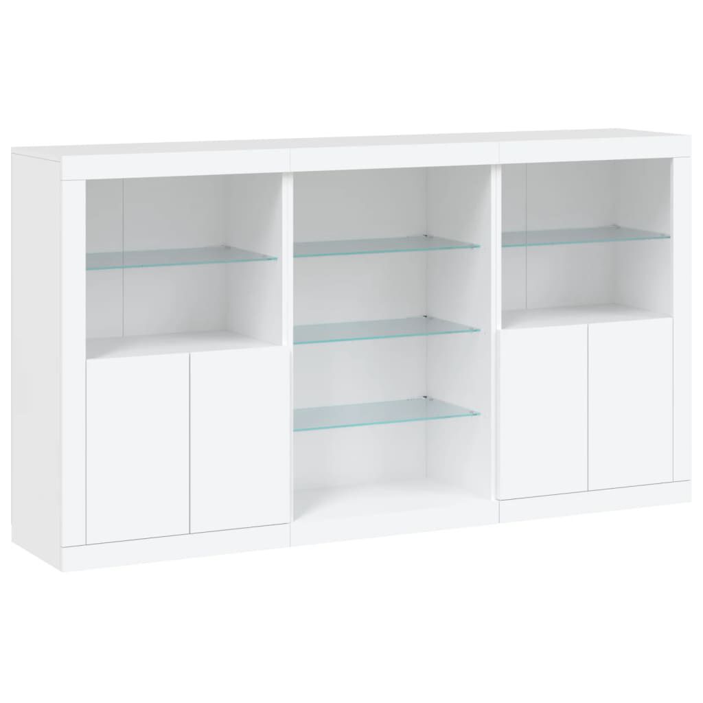 vidaXL Μπουφές με Φώτα LED Λευκός 181,5 x 37 x 100 εκ.