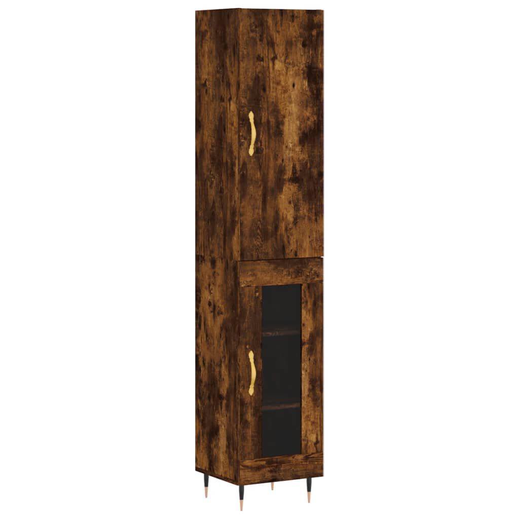 vidaXL Ντουλάπι Καπνιστή δρυς 34,5x34x180 εκ. από Επεξεργασμένο Ξύλο