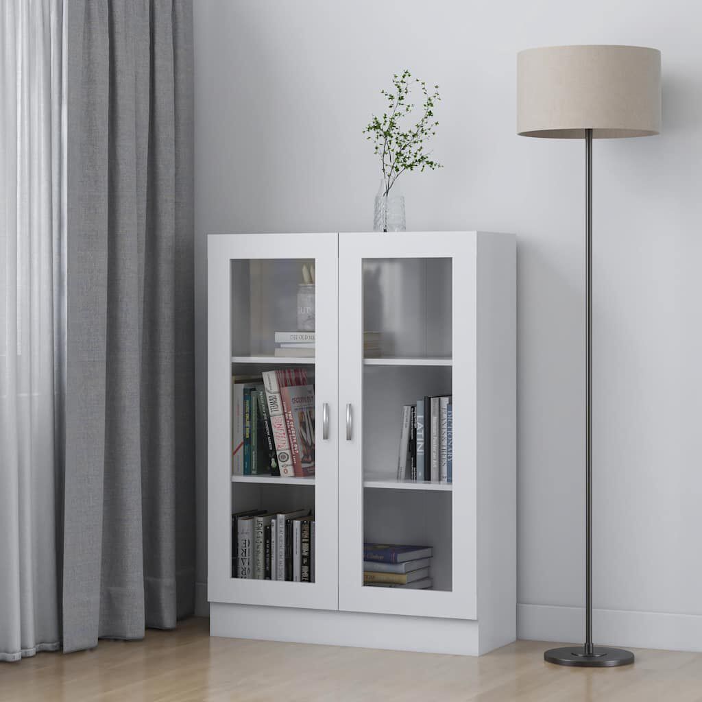 vidaXL Βιτρίνα Λευκή 82,5 x 30,5 x 115 εκ. Επεξ. Ξύλο