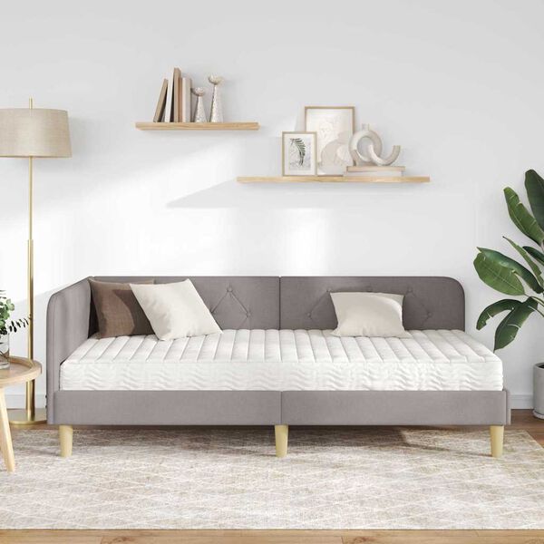 vidaXL &Kappa;&rho;&epsilon;&beta;ά&tau;&iota; &Gamma;&omega;&nu;ί&alpha;&sigmaf; &mu;&epsilon; &sigma;&tau;&rho;ώ&mu;&alpha; &mu;&epsilon; &kappa;&epsilon;&phi;&alpha;&lambda;ά&rho;&iota; Taupe 90 x 200 cm ύ&phi;&alpha;&sigma;&mu;&alpha;