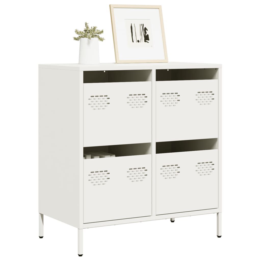 vidaXL Ντουλάπι Λευκό 68x39x73,5 εκ. από Χάλυβα Ψυχρής Έλασης