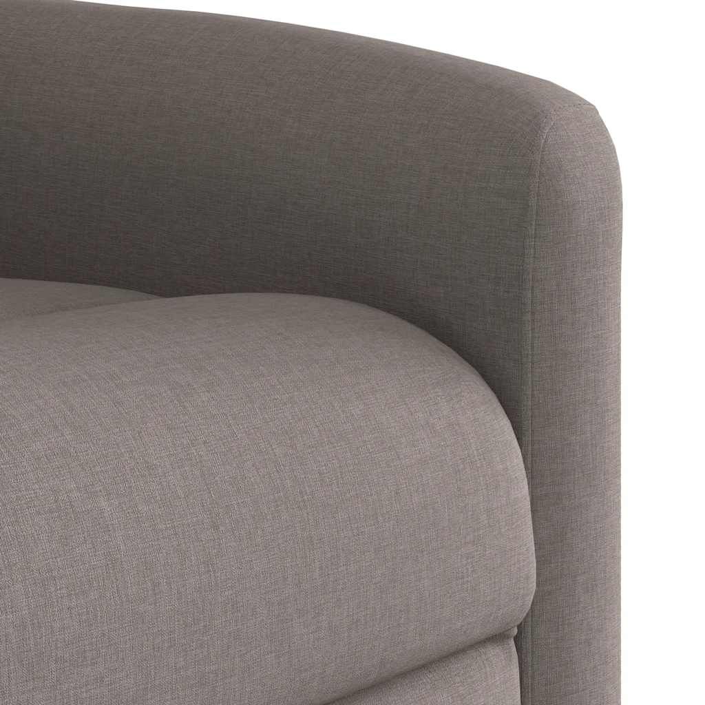 vidaXL Πολυθρόνα Μασάζ Ανακλινόμενη Taupe Υφασμάτινη