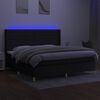 vidaXL &Kappa;&rho;&epsilon;&beta;ά&tau;&iota; Boxspring &mu;&epsilon; &Sigma;&tau;&rho;ώ&mu;&alpha; & LED &Mu;&alpha;ύ&rho;&omicron; 200x200 &epsilon;&kappa;. &Upsilon;&phi;&alpha;&sigma;&mu;ά&tau;&iota;&nu;&omicron;