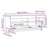 vidaXL Έπιπλο Τηλεόρασης LED Όψη Παλαιού Ξύλου 100x35x40 εκ.Επεξ. Ξύλο