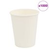 vidaXL Χάρτινα κύπελλα καφέ 1000 τεμάχια 8oz 200ml Λευκό