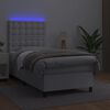 vidaXL &Kappa;&rho;&epsilon;&beta;ά&tau;&iota; Boxspring &mu;&epsilon; &Sigma;&tau;&rho;ώ&mu;&alpha; & LED &Lambda;&epsilon;&upsilon;&kappa;ό 90x190 &epsilon;&kappa;. &Sigma;&upsilon;&nu;&theta;. &Delta;έ&rho;&mu;&alpha;