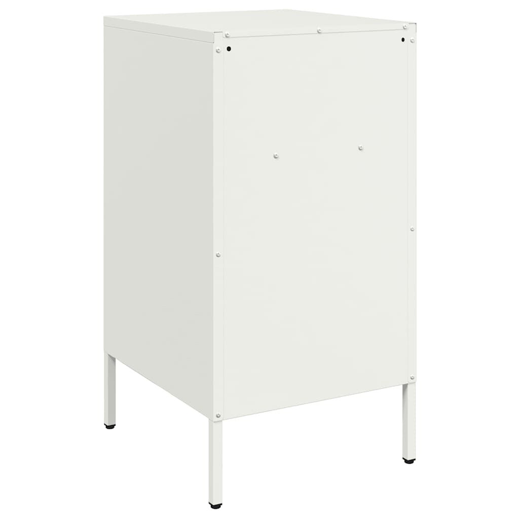 vidaXL Κομοδίνα 2 τεμ. Λευκά 36x39x68 εκ. από Χάλυβα