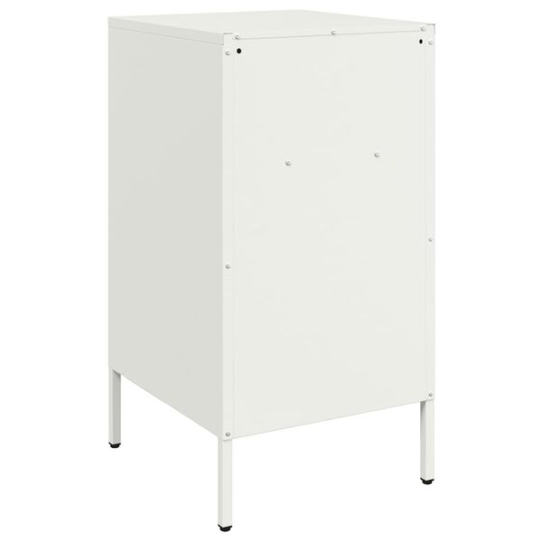 vidaXL Κομοδίνα 2 τεμ. Λευκά 36x39x68 εκ. από Χάλυβα