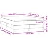 vidaXL Κρεβάτι Boxspring με Στρώμα Ανοιχτό Γκρι 160x210 εκ. Βελούδινο