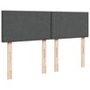 vidaXL Κρεβάτι Boxspring με Στρώμα Σκούρο Γκρι 140x190 εκ. Υφασμάτινο