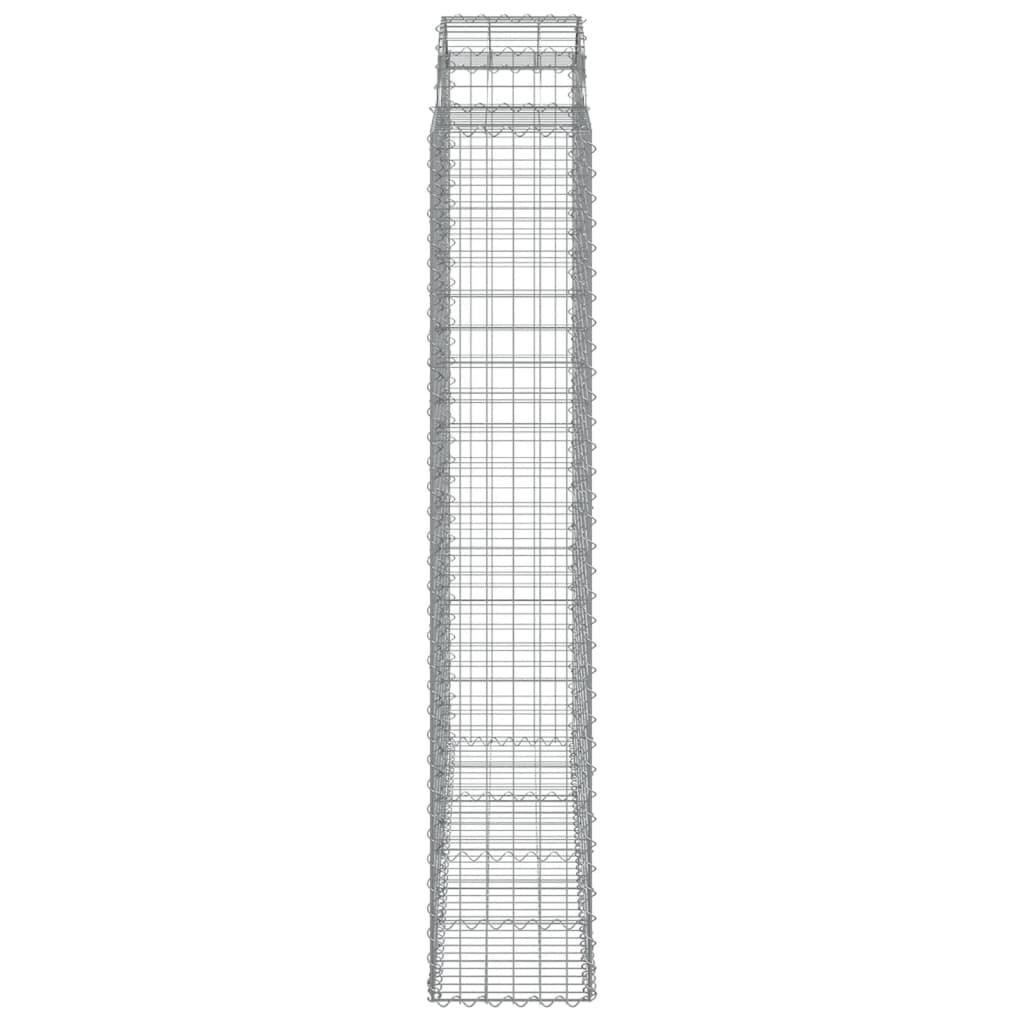 vidaXL Συρματοκιβώτια Τοξωτά 2 τεμ. 200x50x220/240 εκ. Γαλβαν. Ατσάλι