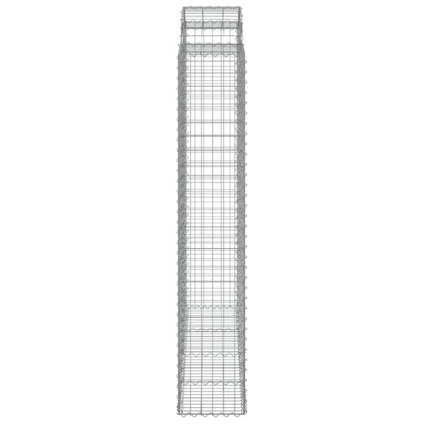 vidaXL Συρματοκιβώτια Τοξωτά 2 τεμ. 200x50x220/240 εκ. Γαλβαν. Ατσάλι