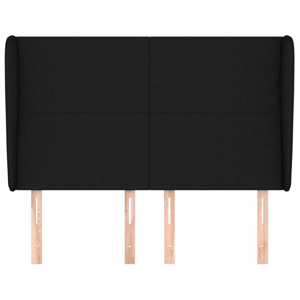 vidaXL Κεφαλάρι με Πτερύγια Μαύρο 147x23x118/128 εκ. Υφασμάτινο