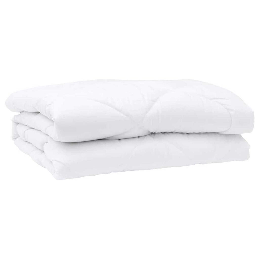 vidaXL Σετ Κουβέρτας με μαξιλάρι 3 pcs Λευκό 240 x 220 cm Μικροΐνες