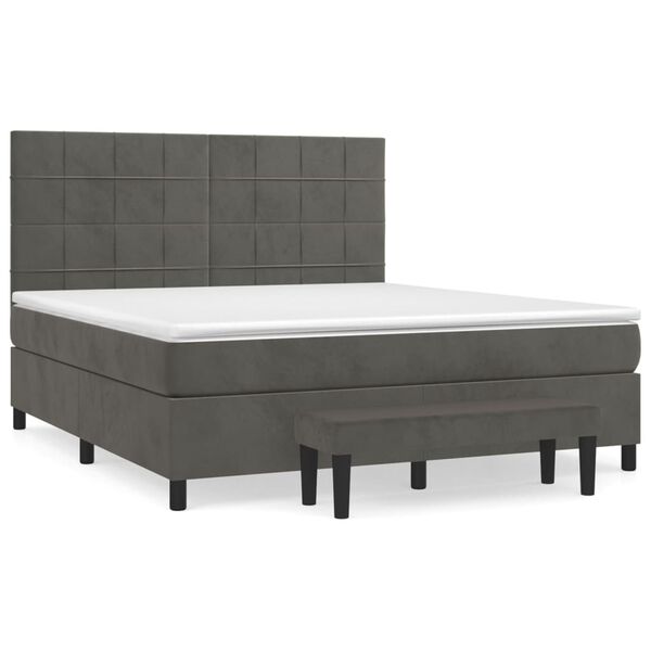 vidaXL &Kappa;&rho;&epsilon;&beta;ά&tau;&iota; Boxspring &mu;&epsilon; &Sigma;&tau;&rho;ώ&mu;&alpha; &Sigma;&kappa;&omicron;ύ&rho;&omicron; &Gamma;&kappa;&rho;&iota; 160x200 &epsilon;&kappa;. &Beta;&epsilon;&lambda;&omicron;ύ&delta;&iota;&nu;&omicron;