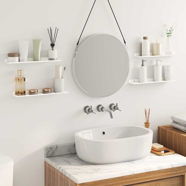 vidaXL &Pi;&lambda;&omega;&tau;ό &rho;ά&phi;&iota; &Epsilon;&pi;&iota;&tau;&omicron;ί&chi;&iota;&omicron; 4 pcs &Lambda;&epsilon;&upsilon;&kappa;ό&sigmaf; 40 x 9 x 2,5 &epsilon;&kappa; &Alpha;&tau;&sigma;ά&lambda;&iota;