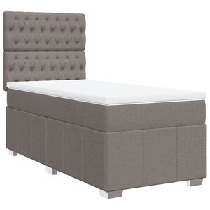 vidaXL &Kappa;&rho;&epsilon;&beta;ά&tau;&iota; Boxspring &mu;&epsilon; &Sigma;&tau;&rho;ώ&mu;&alpha; Taupe 90x200 &epsilon;&kappa;. &Upsilon;&phi;&alpha;&sigma;&mu;ά&tau;&iota;&nu;&omicron;