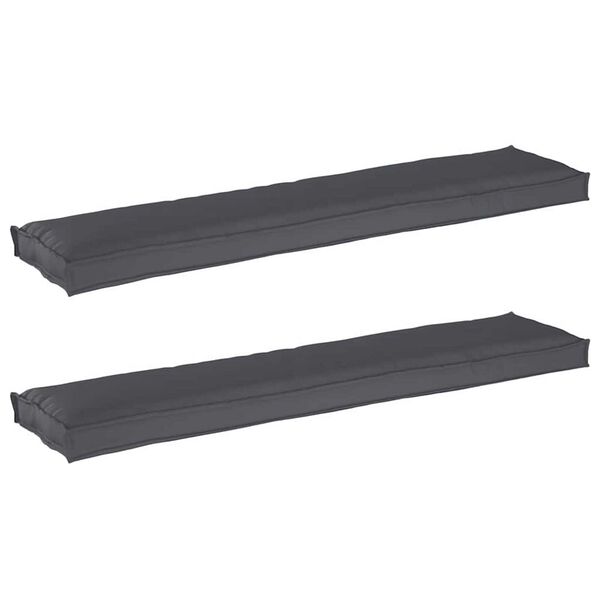 vidaXL Σετ Μαξιλαριών Πάγου 2 pcs Ανθρακί 180 x 40 x 8 εκ.