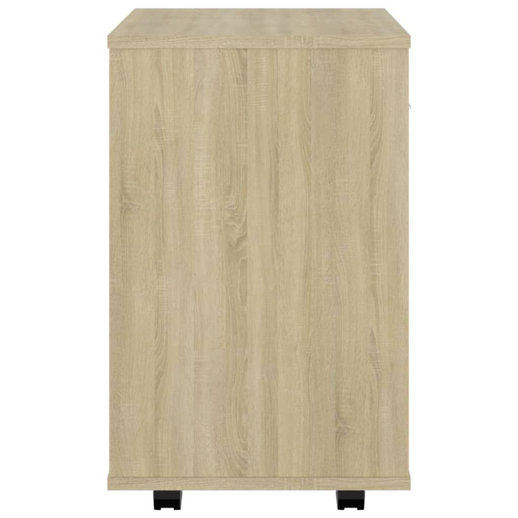vidaXL Ντουλάπι Τροχήλατο Sonoma Δρυς 46 x 36 x 59 εκ. από Επεξ. Ξύλο