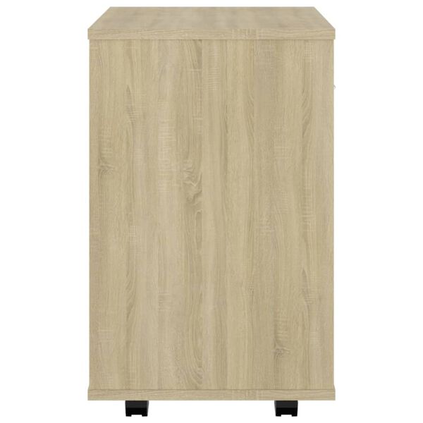 vidaXL Ντουλάπι Τροχήλατο Sonoma Δρυς 46 x 36 x 59 εκ. από Επεξ. Ξύλο