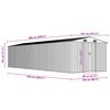 vidaXL Αποθήκη Κήπου Πράσινη 257 x 990 x 181 εκ. Γαλβανισμένο Ατσάλι