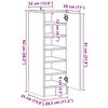 vidaXL Παπουτσοθήκη Sonoma Δρυς 32 x 35 x 92 εκ. από Επεξ. Ξύλο