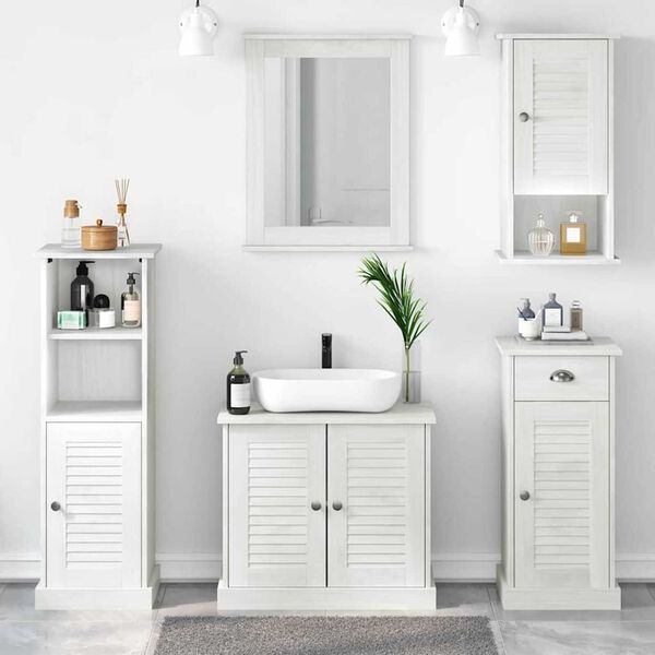 vidaXL Σετ Επίπλων Μπάνιου VIGO 5 pcs Λευκό αντικέ 37 x 34 x 110 εκ