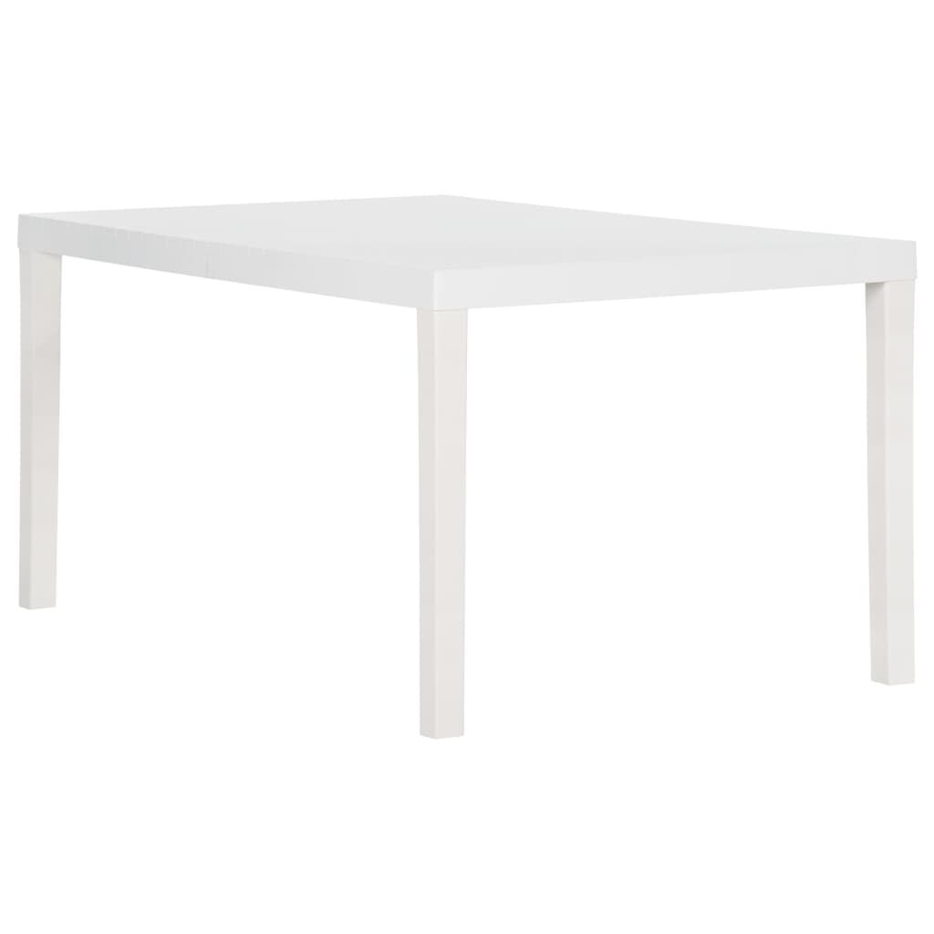 vidaXL Τραπέζι Κήπου Λευκό 150 x 90 x 72 εκ. από Πολυπροπυλένιο