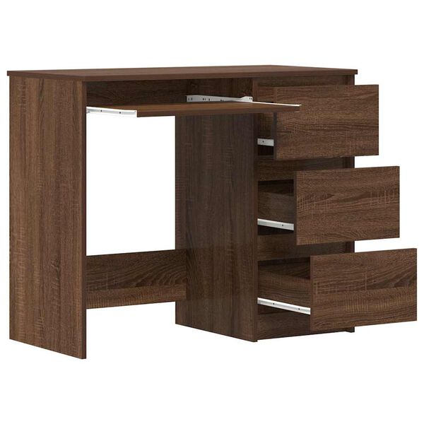 vidaXL Γραφείο Καφέ Δρυς 90 x 45 x 76 εκ. από Επεξεργασμένο Ξύλο