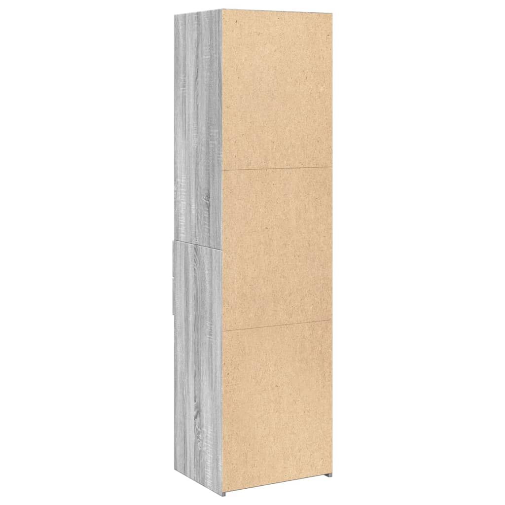 vidaXL Ντουλάπι Γκρι Sonoma 50x42,5x185 εκ. από Επεξεργασμένο Ξύλο