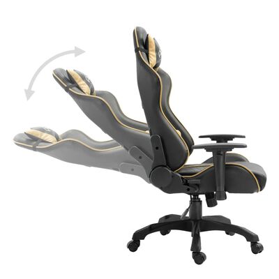 vidaXL Καρέκλα Gaming Χρυσή από Συνθετικό Δέρμα