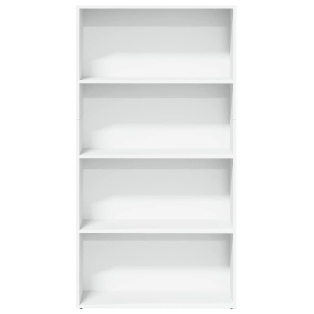 vidaXL Βιβλιοθήκη Λευκή 80x30x152 εκ. από Επεξεργασμένο Ξύλο