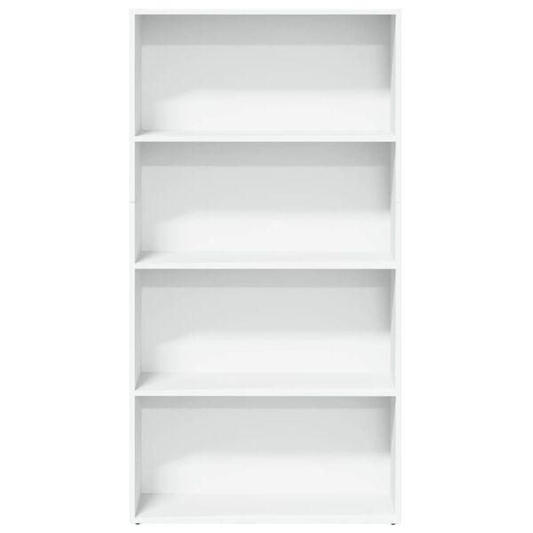 vidaXL Βιβλιοθήκη Λευκή 80x30x152 εκ. από Επεξεργασμένο Ξύλο