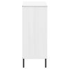 vidaXL Παπουτσοθήκη OSLO Λευκή 95x35x86 εκ. Μασίφ Ξύλο με Μετ. Πόδια