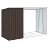 vidaXL Υπόστεγο Ξύλων/Αποθήκη Κήπου Καφέ 245x98x159 εκ. Γαλβ. Ατσάλι
