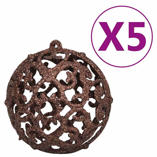 vidaXL Χριστουγεν. Μπάλες Σετ 61 τεμ με Κορυφή & 150 LED Χρυσό/Μπρονζέ