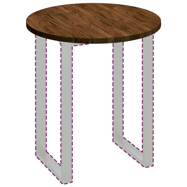 vidaXL &Kappa;&alpha;&pi;ά&kappa;&iota; &tau;&rho;&alpha;&pi;&epsilon;&zeta;&iota;&omicron;ύ &Sigma;&kappa;&omicron;ύ&rho;&omicron; &Kappa;&alpha;&phi;έ &Oslash; 70 x 2,5 cm &Sigma;&tau;&epsilon;&rho;&epsilon;ό &Xi;ύ&lambda;&omicron; &Delta;&rho;&upsilon;ό&sigmaf;