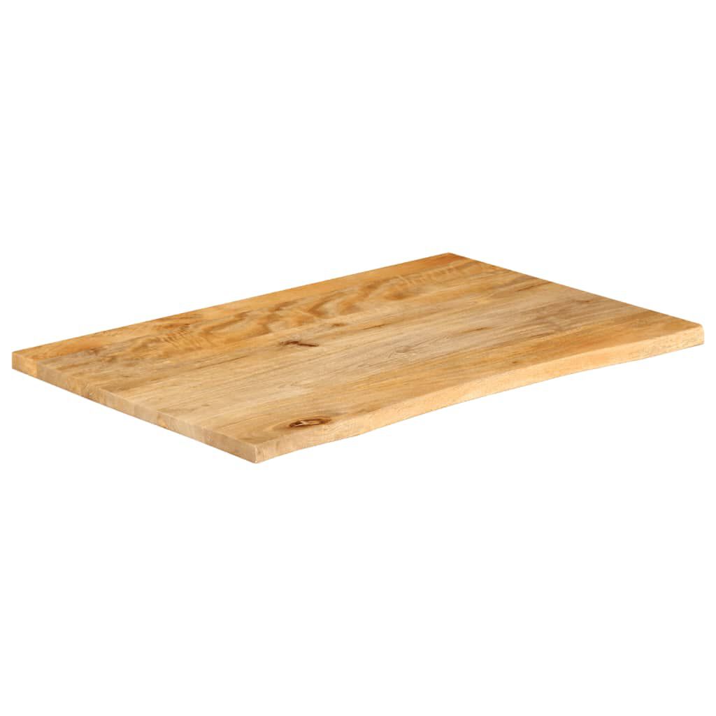 vidaXL Επιφάνεια Τραπεζιού 70x60x2,5 εκ. Live Edge Μασίφ Ξύλο Μάνγκο