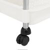 vidaXL Τρόλεϊ Κουζίνας 5 Επιπέδων Λευκό 42 x 29 x 128 εκ. Σίδερο/ABS