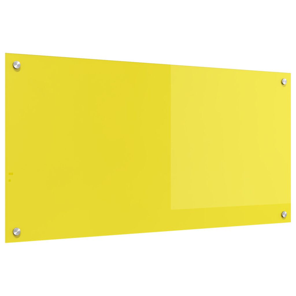 vidaXL Κουζινάκι Πίσω Σπασίματος Κίτρινο 100x50x0,6 εκ Σκληρυμένο Γυαλί