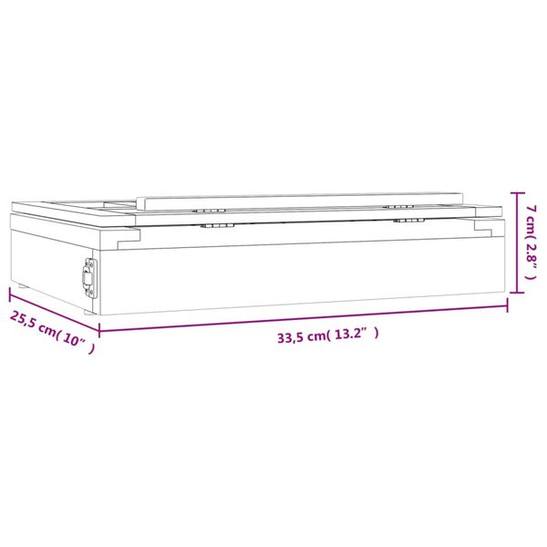 vidaXL Καβαλέτο Επιτραπέζιο Συρτάρι 33,5x25,5x7 εκ. Μασίφ Ξύλο Πεύκου