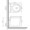 vidaXL Λεκάνη Τουαλέτας Επιτοίχια / Κρεμαστή Λευκή Κεραμική
