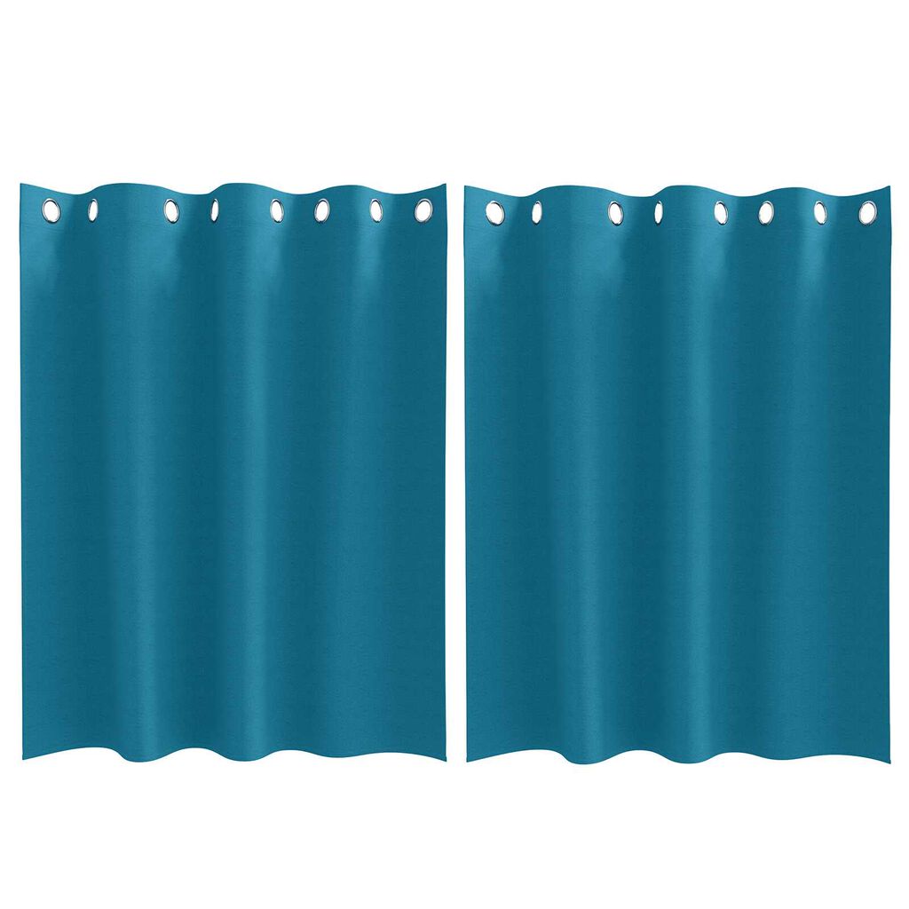 vidaXL Κουρτίνες με κουρτίνες 2 pcs Τιρκουάζ 140 x 140 cm Πολυεστέρας