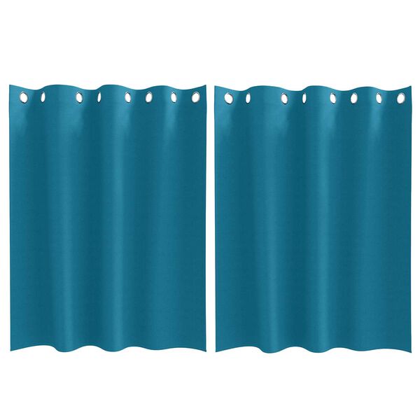 vidaXL Κουρτίνες με κουρτίνες 2 pcs Τιρκουάζ 140 x 140 cm Πολυεστέρας